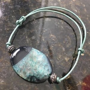 Artisan Teal Stone Bracelet